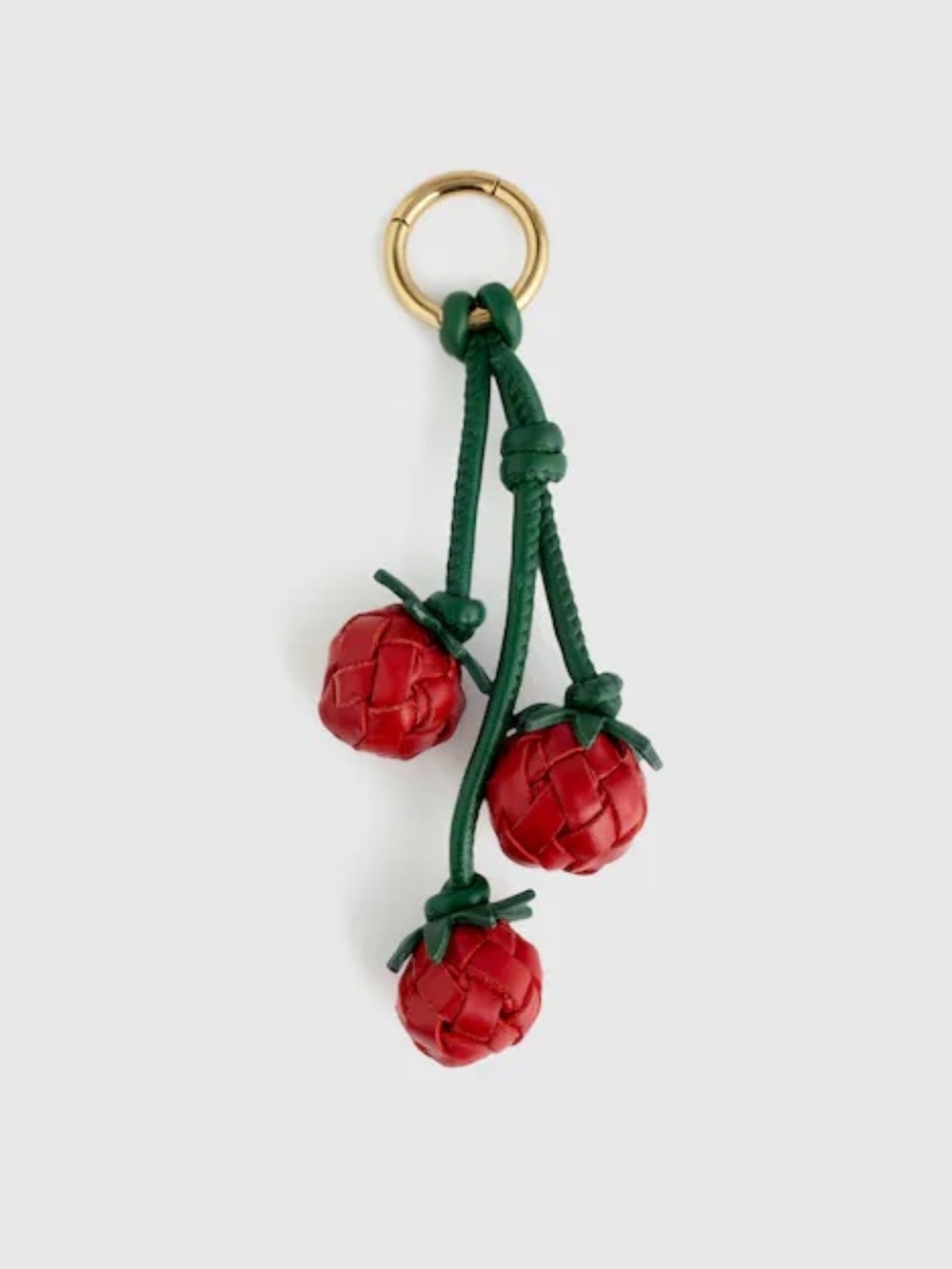 New! Madewell Woven Tomato Bag Charm in Leather Scarlett - Picture 2 of 9